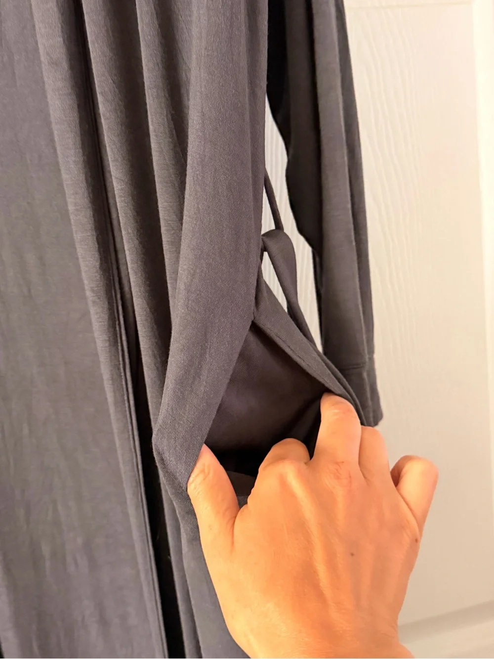 NAADAM EUC Charcoal Gray Modal Robe #457